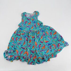 Posh Peanut Dancing Dolphins Twirl Dress Girls Kids 5T 6T